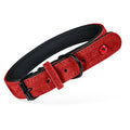 Zolux Expert Hundehalsband Premium Leder / Neopren Rot