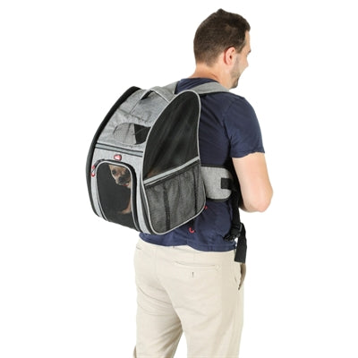 Zolux Katzentasche Rucksack Maximal 8 Kg Grau / Schwarz 30 × 25,5 × 42 Cm