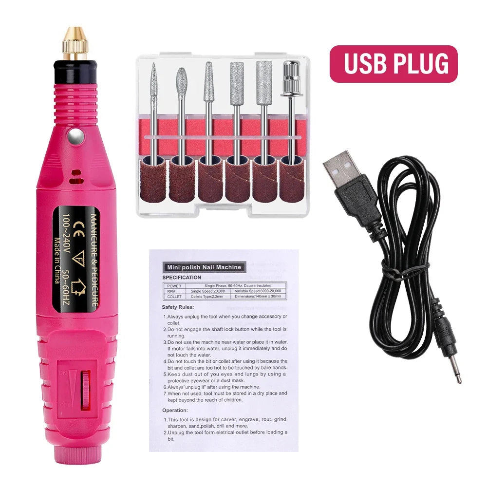 Elektrisches Maniküre- und Nagelfräser-Set
