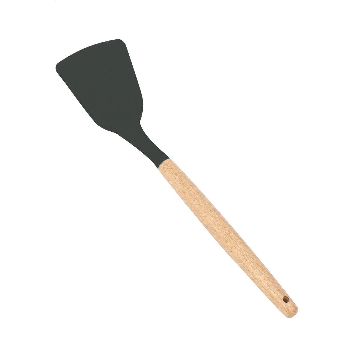 Ustensiles de cuisine en silicone avec manche en bois