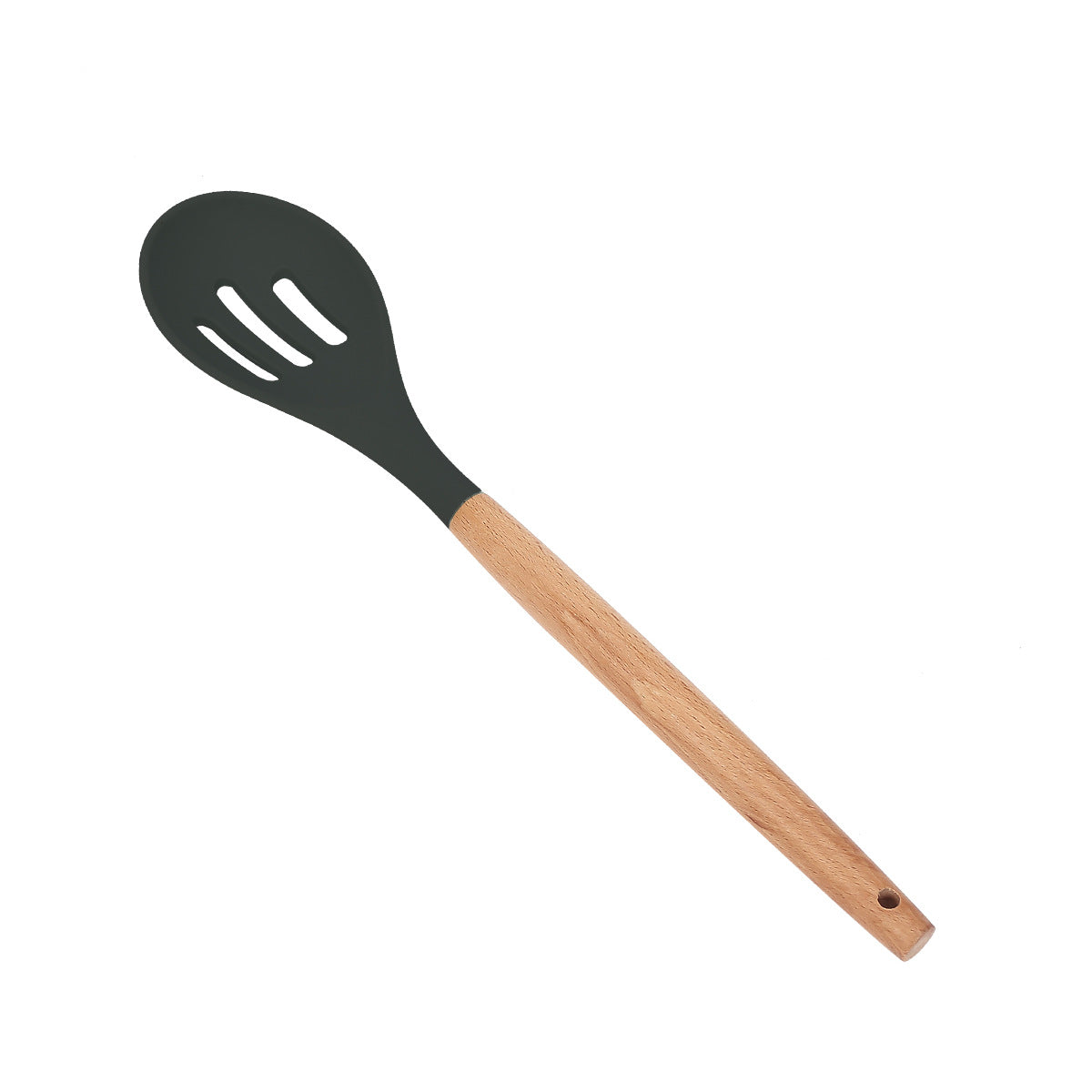 Ustensiles de cuisine en silicone avec manche en bois