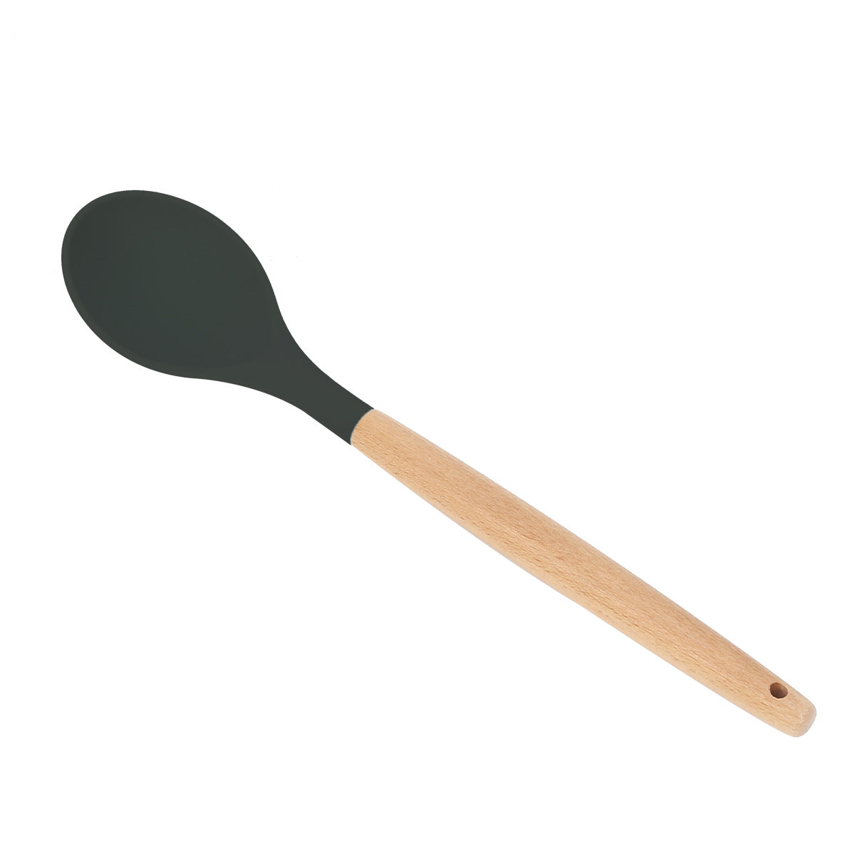 Ustensiles de cuisine en silicone avec manche en bois