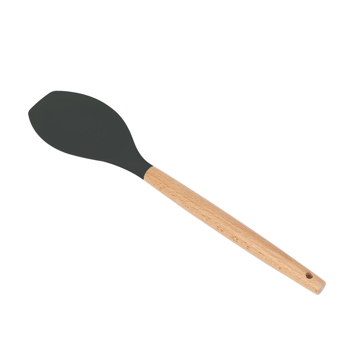Ustensiles de cuisine en silicone avec manche en bois