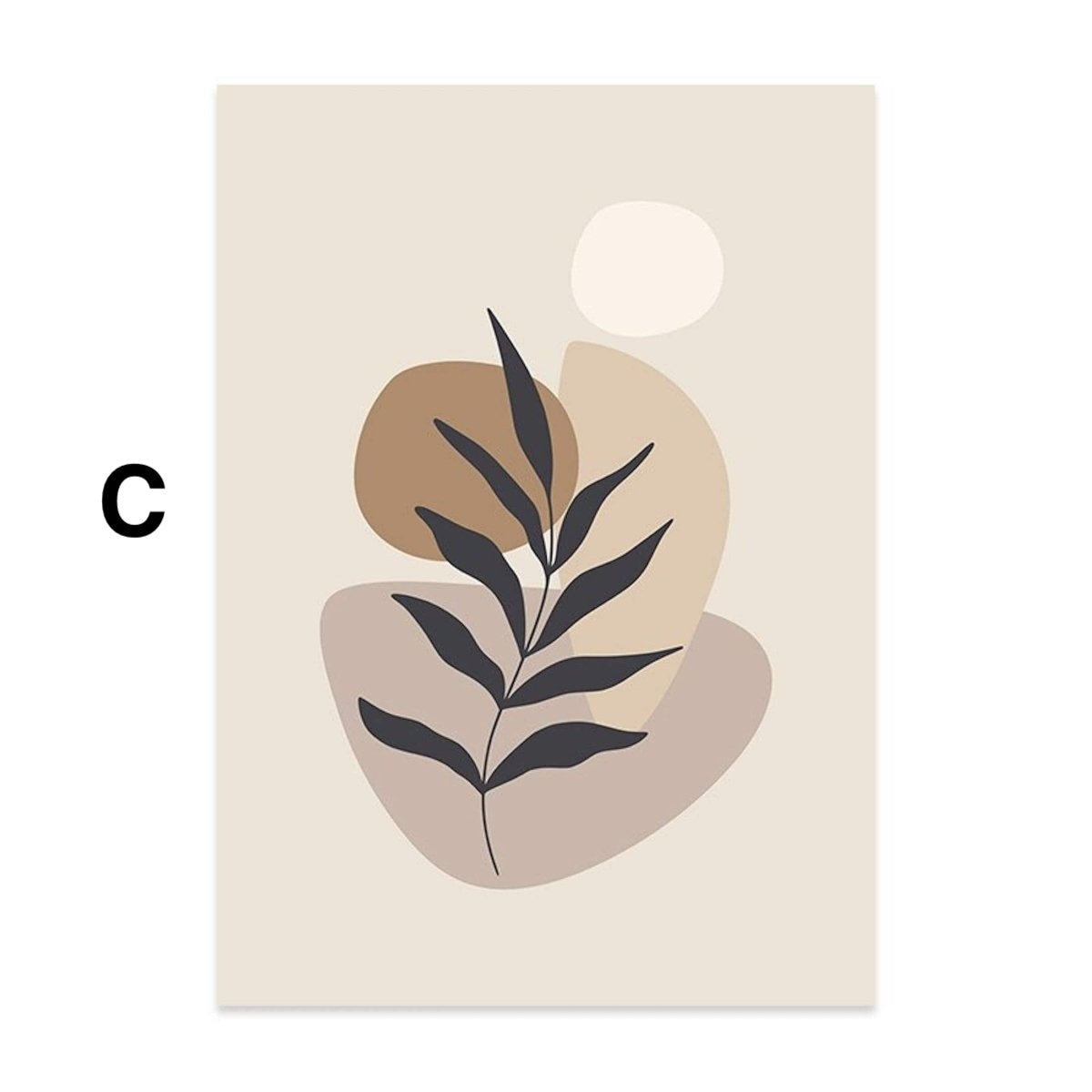 Boho-style potted plant poster as a decorative print, unframed