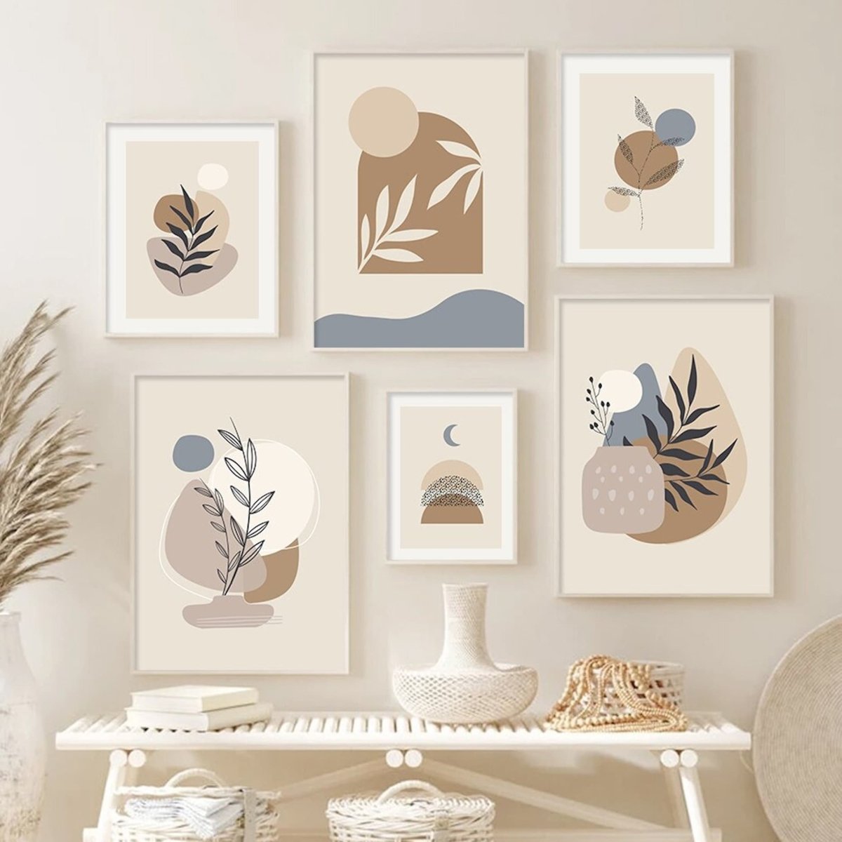 Poster Pflanzen im Blumentopf im Boho Stil als Deko Print ohne Rahmen