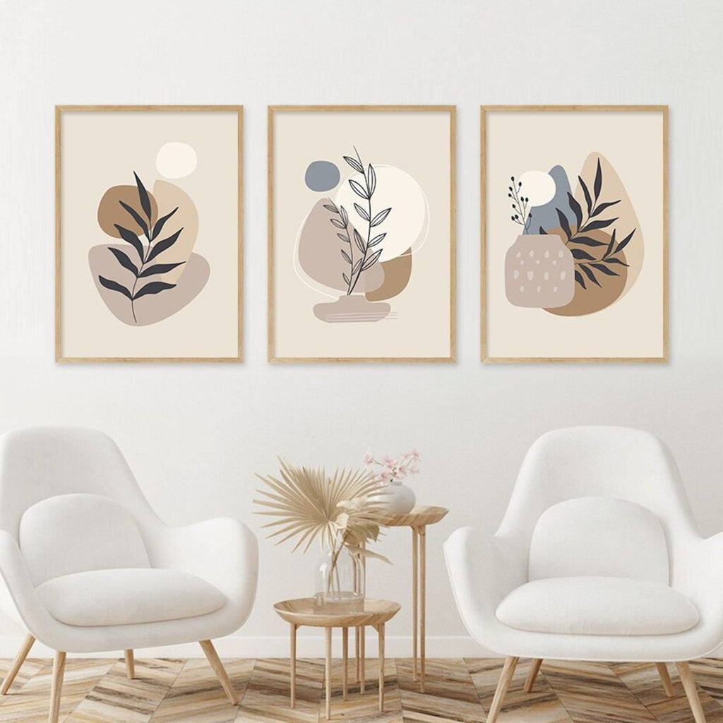 Poster Pflanzen im Blumentopf im Boho Stil als Deko Print ohne Rahmen