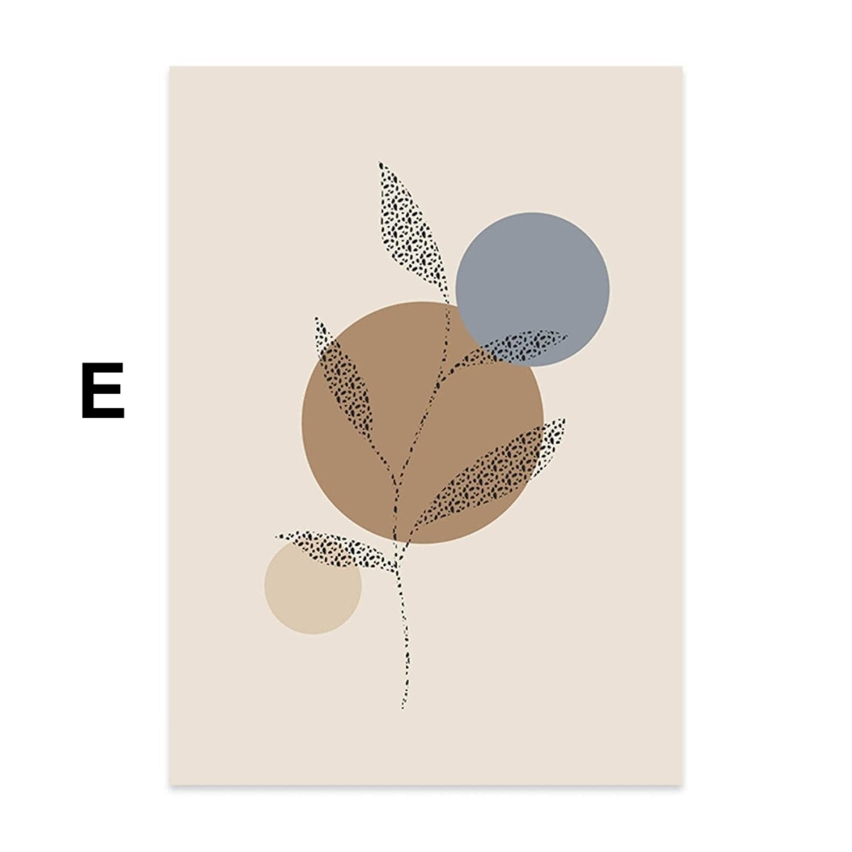 Boho-style potted plant poster as a decorative print, unframed