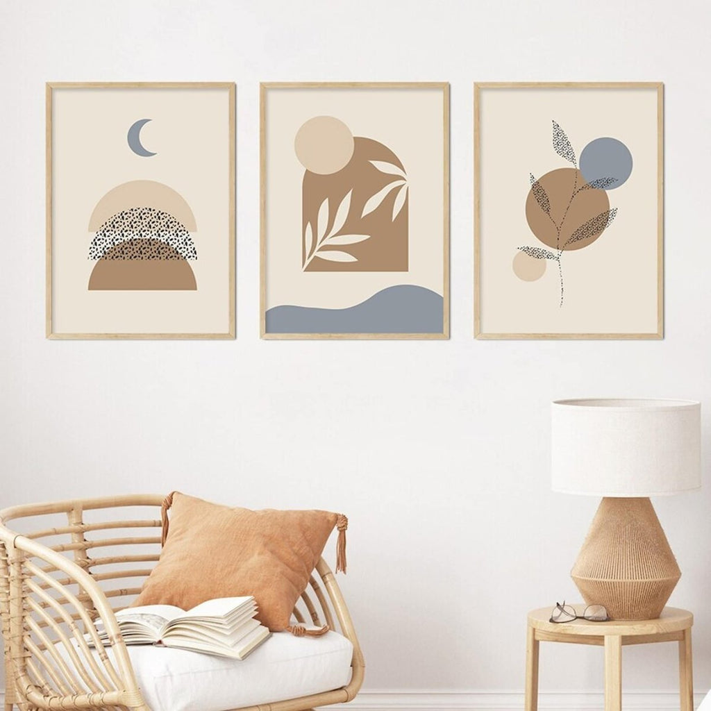 Poster Pflanzen im Blumentopf im Boho Stil als Deko Print ohne Rahmen